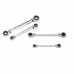 Husky 4-Piece Quad Drive Reversible Ratcheting Wrench Set, SAE/Metric thumbnail 1