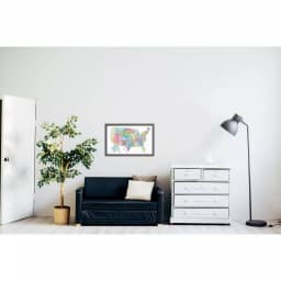 Petal Lane Home Watercolor US Map Magnetic Memo Board with Ebony Frame thumbnail 2