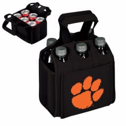 Picnic Time Clemson University Tigers 6-Bottle Insulated Neoprene Beverage Carrier, Black thumbnail 2