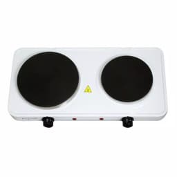 MegaChef 2-Burner Portable Electric Hot Plate Cooktop, 1700W, White thumbnail 6