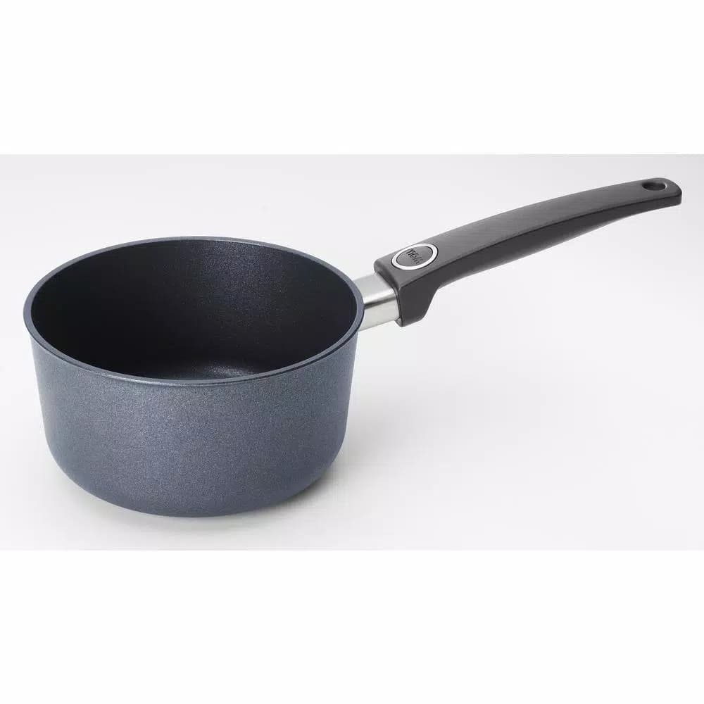 WOLL Diamond LITE 2.2 qt. Cast Aluminum Nonstick Sauce Pan with Glass Lid, Induction Ready, Gray