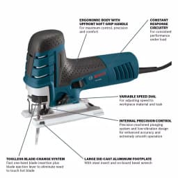 Bosch 7 Amp Corded Variable Speed Barrel-Grip Jig Saw Kit with Carrying Case thumbnail 2