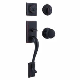 Kwikset Hawthorne Venetian Bronze Single Cylinder Handleset with Juno Knob and SmartKey Security thumbnail 1