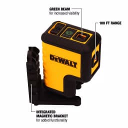 DEWALT 120 ft. Green Self-Leveling 3-Spot Laser Level with Case thumbnail 2