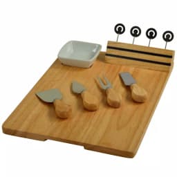 Unbranded Picnic at Ascot Windsor Hardwood Cheese Board Set with Ceramic Bowl, 4 Tools, and Markers thumbnail 3