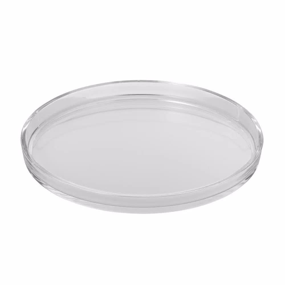 Libbey Urban Story 3-Piece Round Glass Nesting Serving Tray Set, Clear
