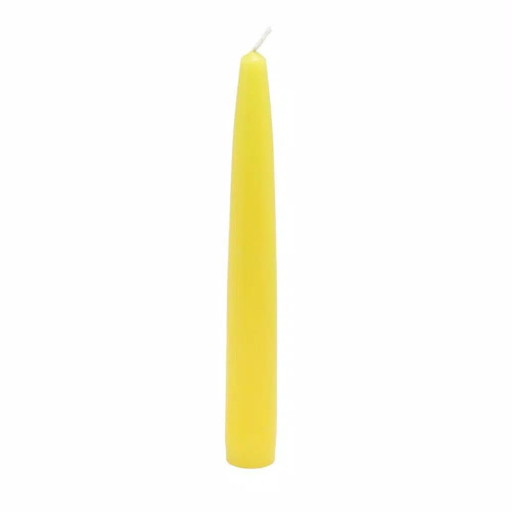 Zest Candle 6 in. Yellow Paraffin Taper Candles, Unscented, 12-Set