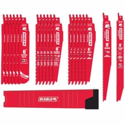 Diablo 20-Piece Bi-Metal Reciprocating Saw Blade Set with Carrying Case thumbnail 1