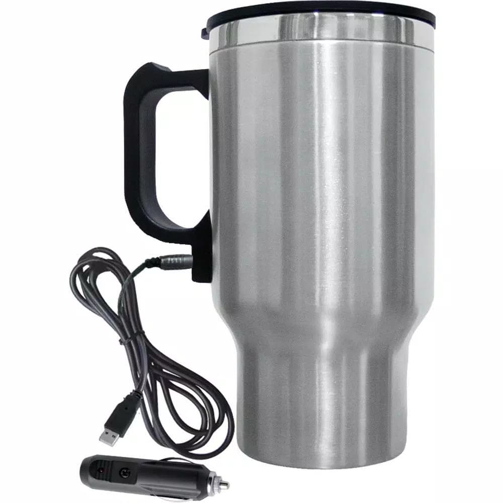 Brentwood Appliances Brentwood 12-Cup Drip Coffee Maker Bundle with 16 oz. Stainless Steel Heated Travel Mug and 12V Car Adapter