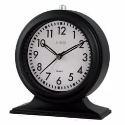 La Crosse Clock Co. Silent Sweep Black Mantel Alarm Clock with Luminous Hands thumbnail 3