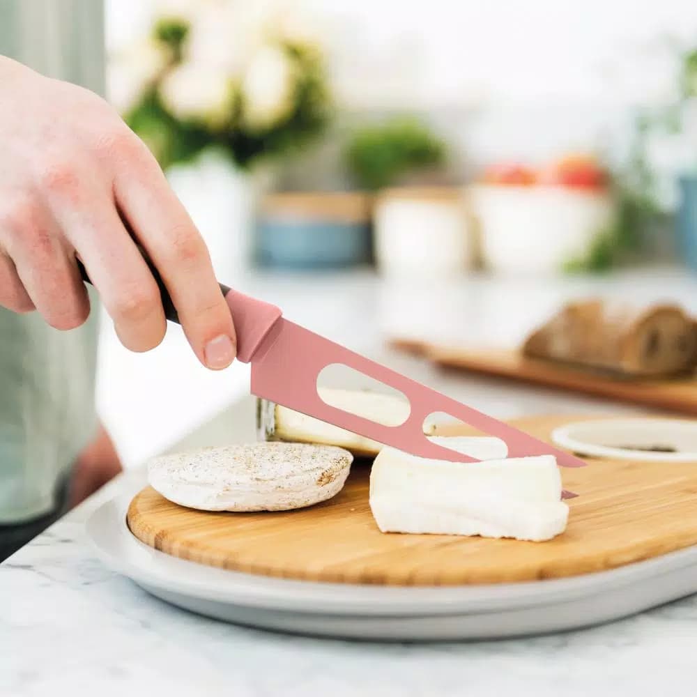 BergHOFF Leo Pink Cheese Knife with Non-Stick Stainless Steel Blade and Fork Tip
