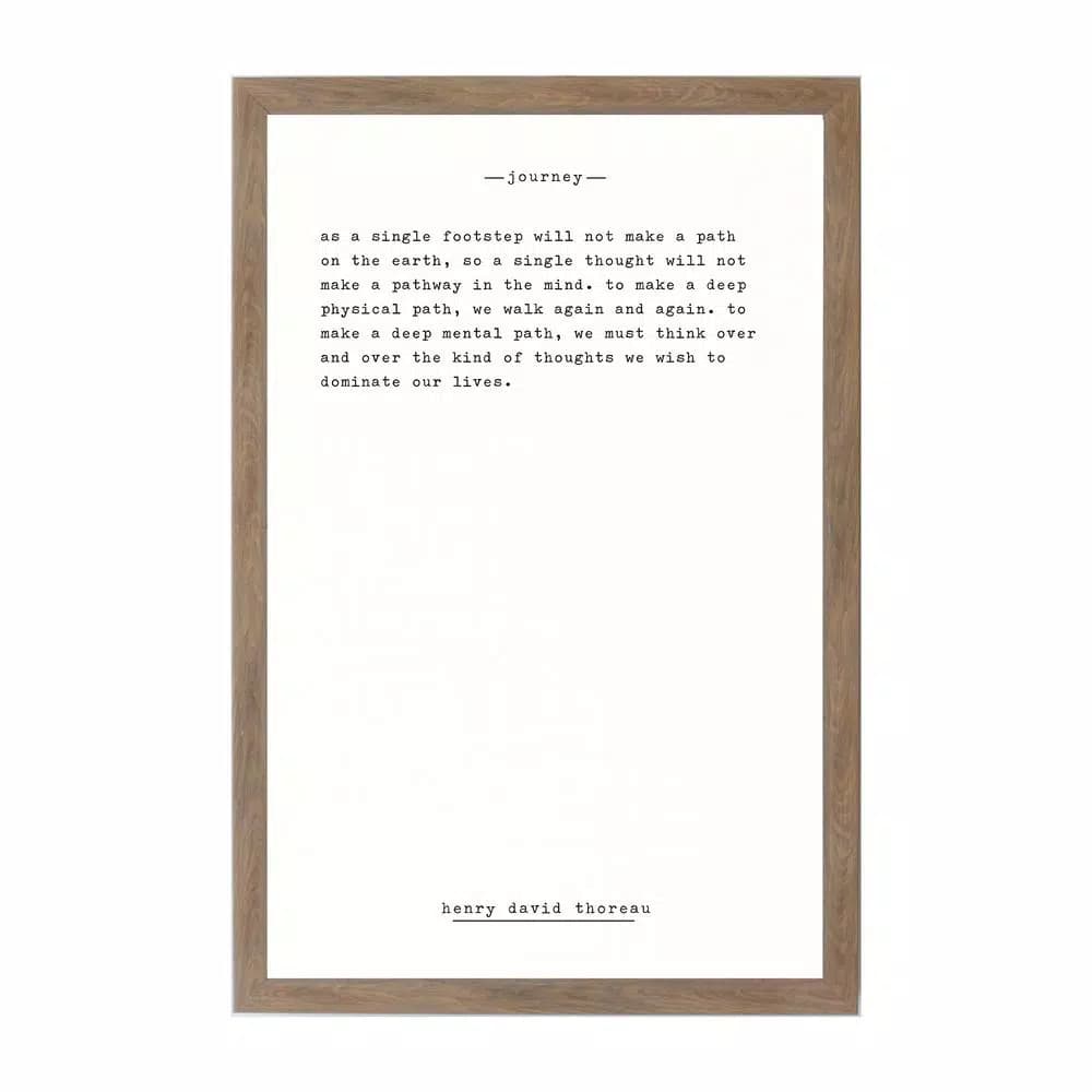 Petal Lane Journey Thoreau Rustic Brown Magnetic Memo Board with 4 Wood Magnets