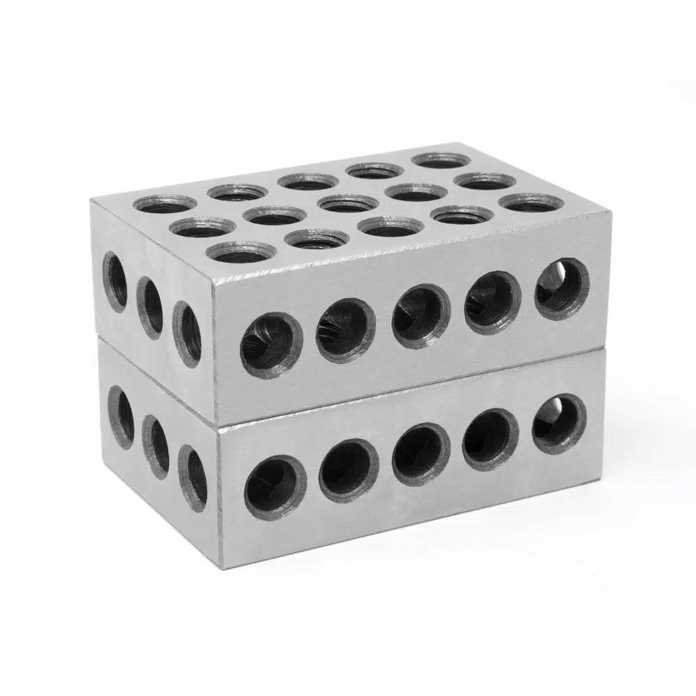 WEN 1-2-3 Gauge Blocks, Steel-Hardened Precision Measuring Blocks (2-Pack)