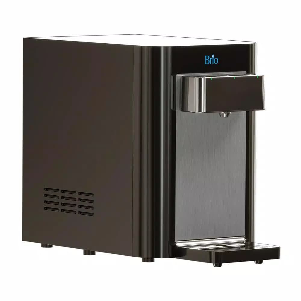 Brio Tri-Temp 2-Stage Countertop Bottleless Water Cooler with UV Self-Cleaning, Black