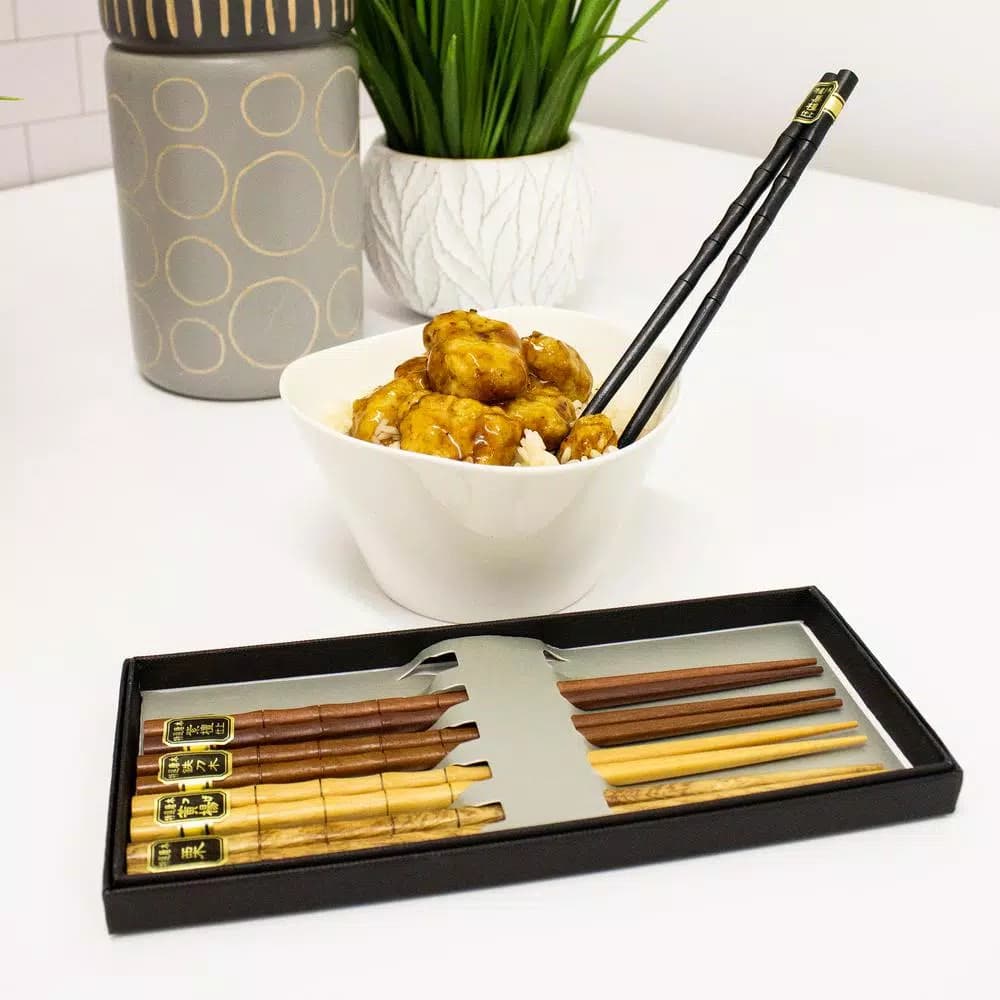 BergHOFF Bohemian Bamboo Chopsticks, Multi-Color Set of 5 Pairs