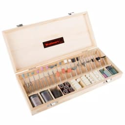 Stalwart 228-Piece Rotary Tool Accessories Kit with Wooden Storage Case thumbnail 2