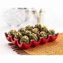 Rachael Ray 12-Cup Egg Tray Oval Serving Platter, Red thumbnail 2