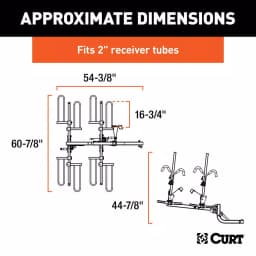 CURT 4-Bike Tray-Style Hitch-Mounted Bike Rack, 2 in. Receiver thumbnail 4