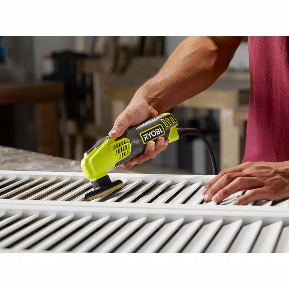 RYOBI 0.4 Amp Corded 2-7/8 in. Detail Sander, 13,000 OPM
