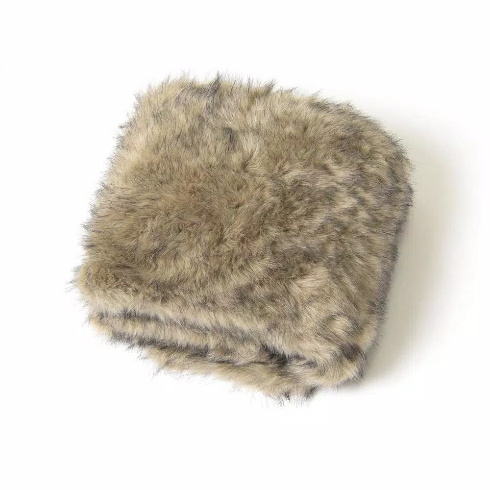 Best Home Fashion Tawny Fox Faux Fur Throw Blanket, 58 in. x 84 in., Southwestern Style
