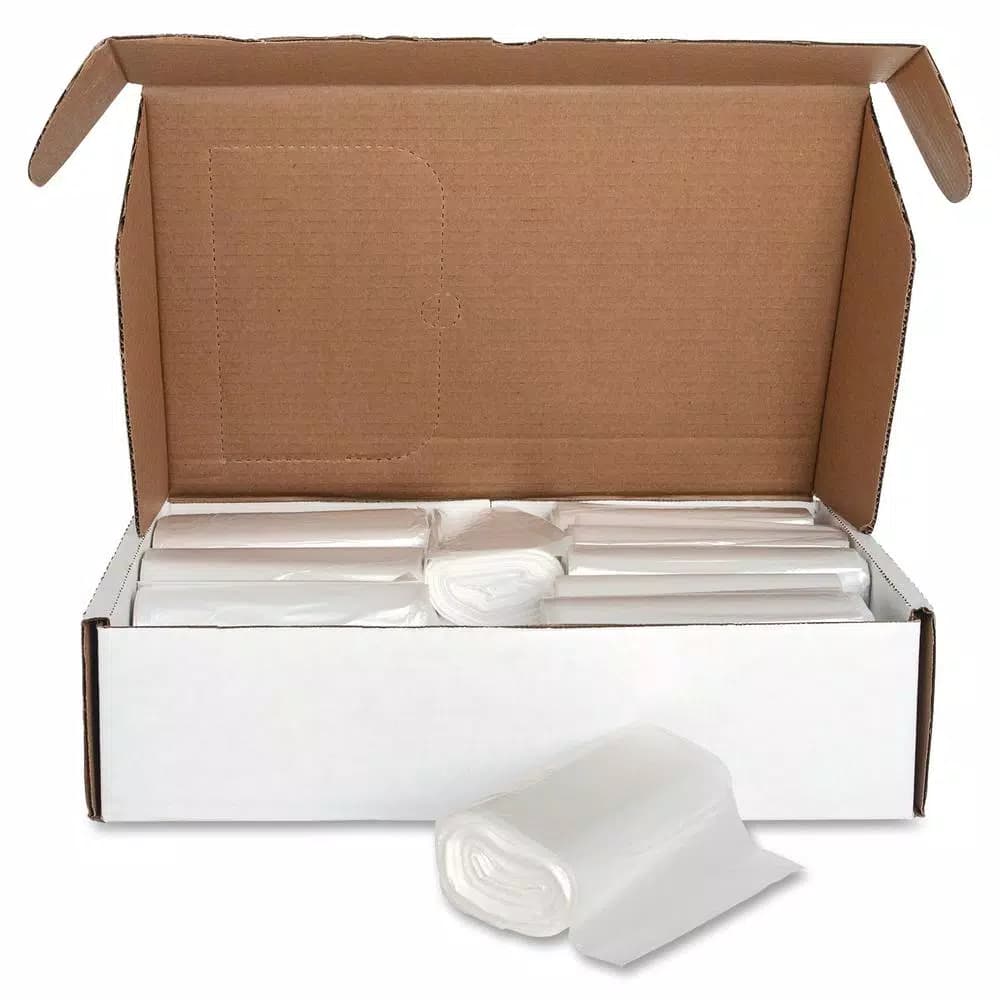 Genuine Joe 56 Gal. High-Density Can Liners, Clear, 200-Count
