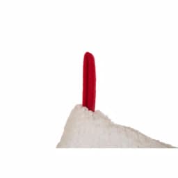 Glitzhome 21 in. Red and White Polka Dot Fabric Pompom Christmas Stocking thumbnail 2