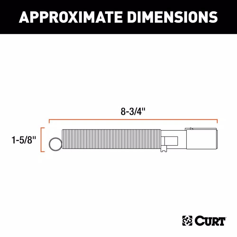 CURT 7-Way Round Trailer Connector Plug with Spring (Male End)