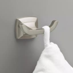 Delta Portwood Double Prong Towel and Robe Hook in SpotShield Brushed Nickel thumbnail 2