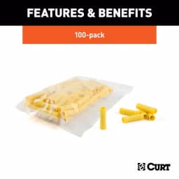 CURT Butt Connectors, 12-10 Gauge Wire, Yellow, 100-Pack thumbnail 4