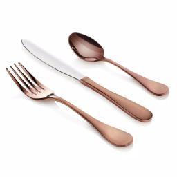 Artaste Rain 36-Piece 18/10 Stainless Steel Flatware Set, Antique Copper Finish, Service for 12 thumbnail 3