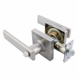Toledo Fine Locks Toledo European Lugo Keyed Entry Door Lever Set, Satin Nickel thumbnail 2