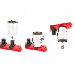 TEKTON 15-Piece 1/2 in. Drive 6-Point Metric Socket Set with Rail thumbnail 2