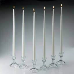 Light In The Dark Shop A Candle 18 in. White Taper Candles, Set of 12 - Dripless & Clean Burning thumbnail 1