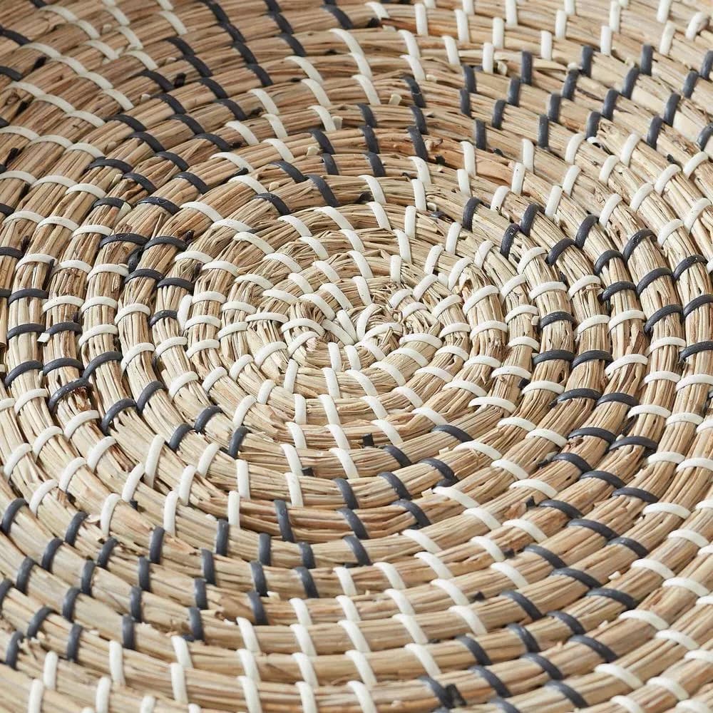 Home Decorators Collection Seagrass Wicker Round Decorative Trays, Set of 2