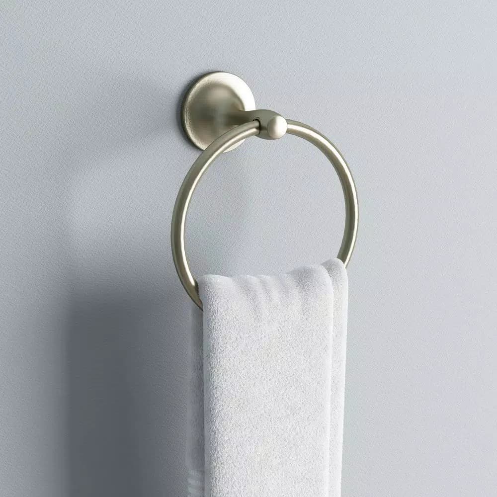 KOHLER Willamette Towel Ring in Vibrant Brushed Nickel