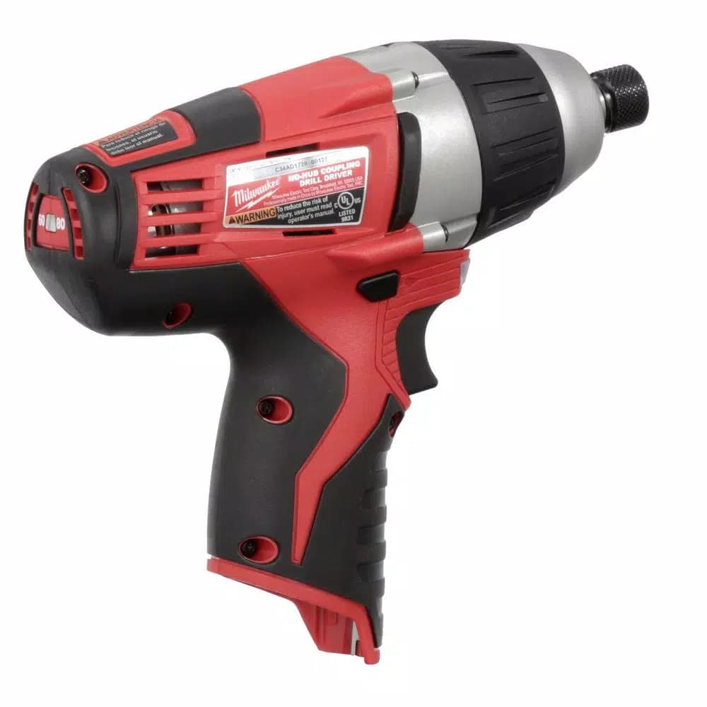 Milwaukee 2455-20 M12 12V Lithium-Ion Cordless 1/4 in. No-Hub Coupling Driver (Tool-Only)