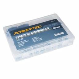 POWERTEC 1/4-20 in. T-Track Jig and Fixture Hardware Kit, 46-Piece Set thumbnail 1