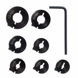 POWERTEC 7-Piece Stainless Steel Drill Bit Stop Collar Set with Split Ring Design and Size Markings thumbnail 2