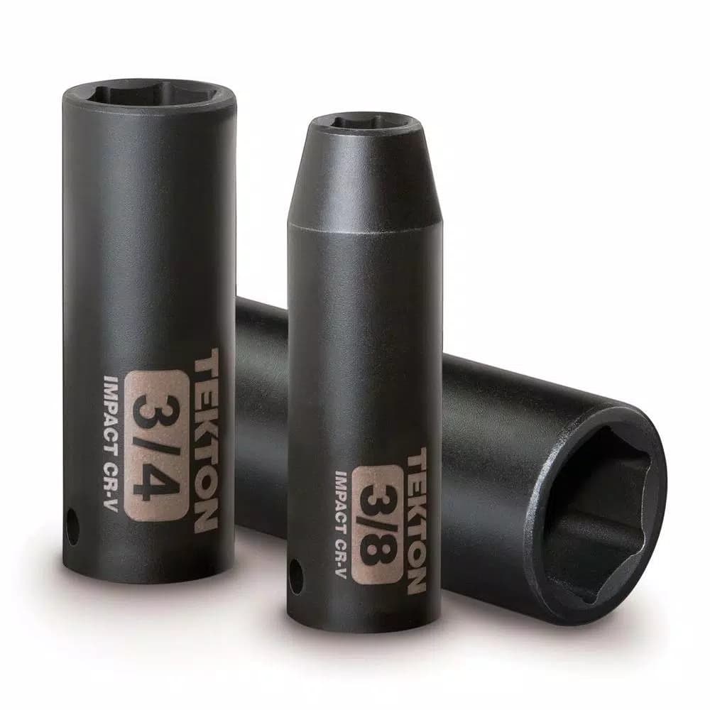 TEKTON 14-Piece 1/2 in. Drive Deep Impact Socket Set, 6-Point SAE Sockets