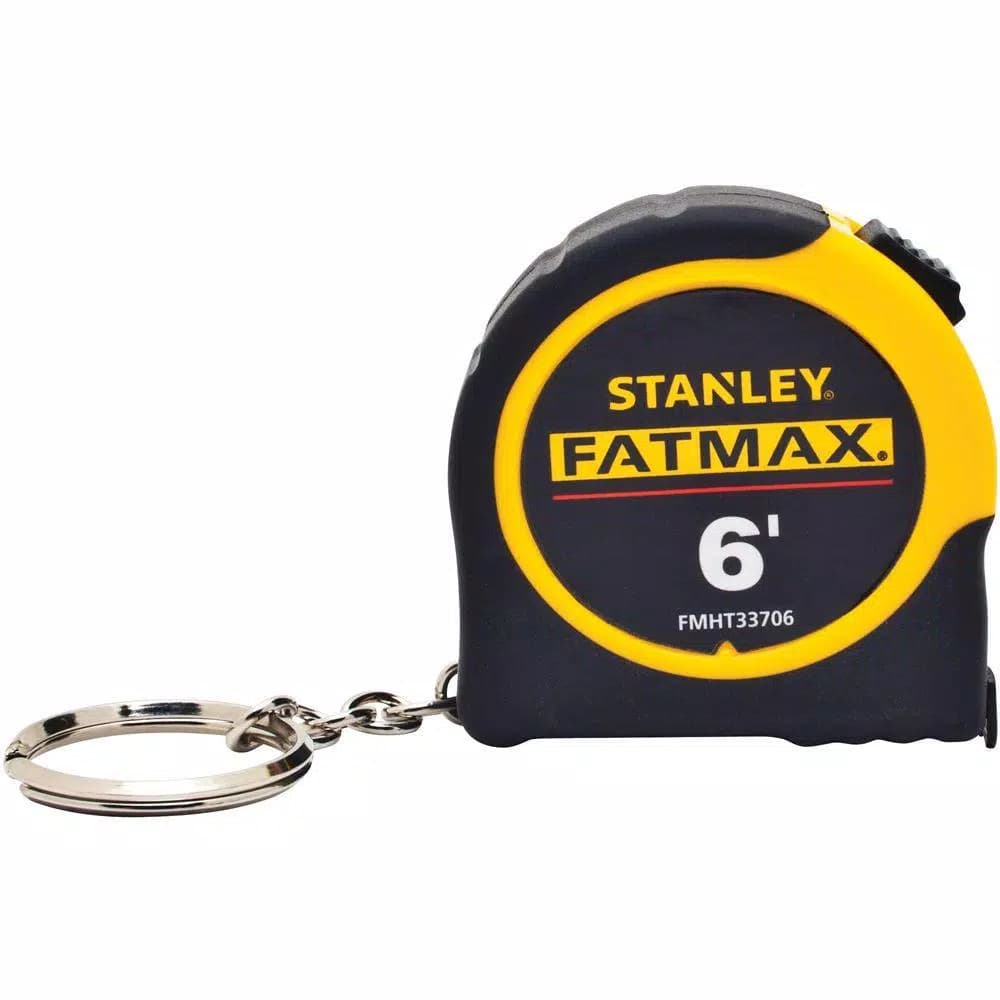 Stanley FATMAX 6 ft. Keychain Pocket Tape Measure, 1/2 in. Width, Metal Blade