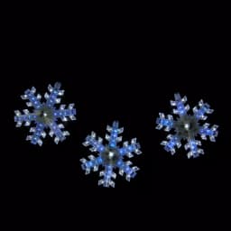 Northlight 3-Light Cascading Blue and White LED Snowflake Christmas Lights, 18.1 ft Total Length thumbnail 1