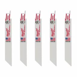 Milwaukee 6 in. 14 TPI Metal Cutting Reciprocating Saw Blades, 5-Pack thumbnail 1