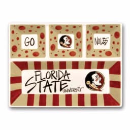 Magnolia Lane Florida State University NCAA Ceramic 4-Section Tailgating Serving Platter thumbnail 1