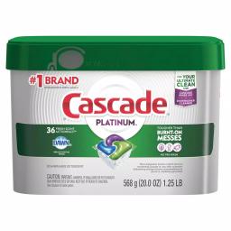 Cascade Platinum ActionPacs Dishwasher Detergent with Dawn, Fresh Scent (36-Count, 6-Pack) thumbnail 1