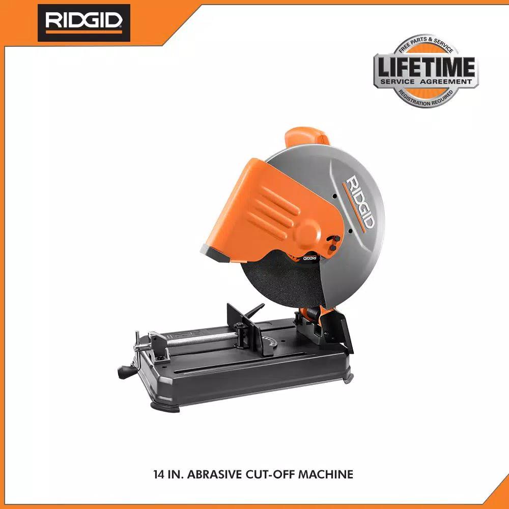 RIDGID 14 in. Abrasive Cut-Off Machine, 15 Amp High-Torque Chop Saw