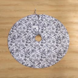 Country Living Faith 48 in. Reversible Quilted Microfiber Tree Skirt - Chickadee Toile & Floral thumbnail 7