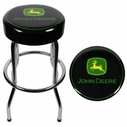 Plasticolor John Deere Officially Licensed Garage Shop Stool with Chrome Steel Legs thumbnail 1
