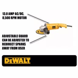 DeWalt 7 in. Medium Angle Grinder, 13 Amp, 8,000 RPM thumbnail 2