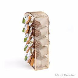 Mind Reader Rose Gold Mesh K-Cup Storage Rack - 30 Capacity Coffee Pod Carousel for Keurig thumbnail 2