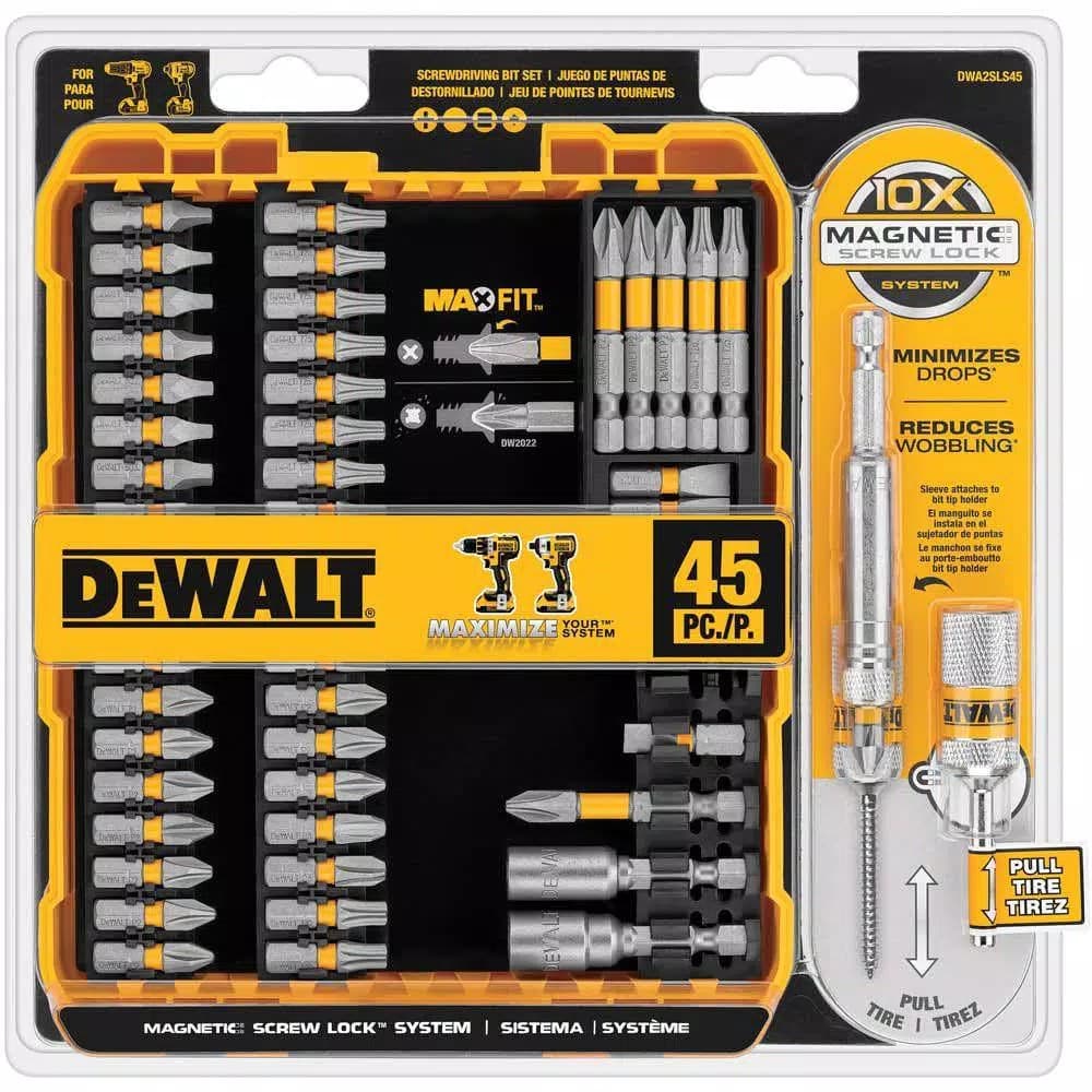 DEWALT MAXFIT 45-Piece Screwdriver Bit Set with Magnetic Bit Tip Holder